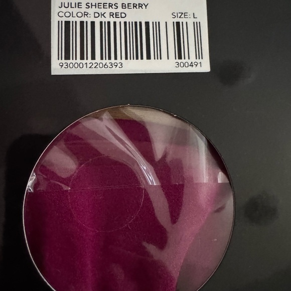 NWT Honey Birdette Lingerie Thigh Highs, size large, Julie style, Berry color - Picture 2 of 3